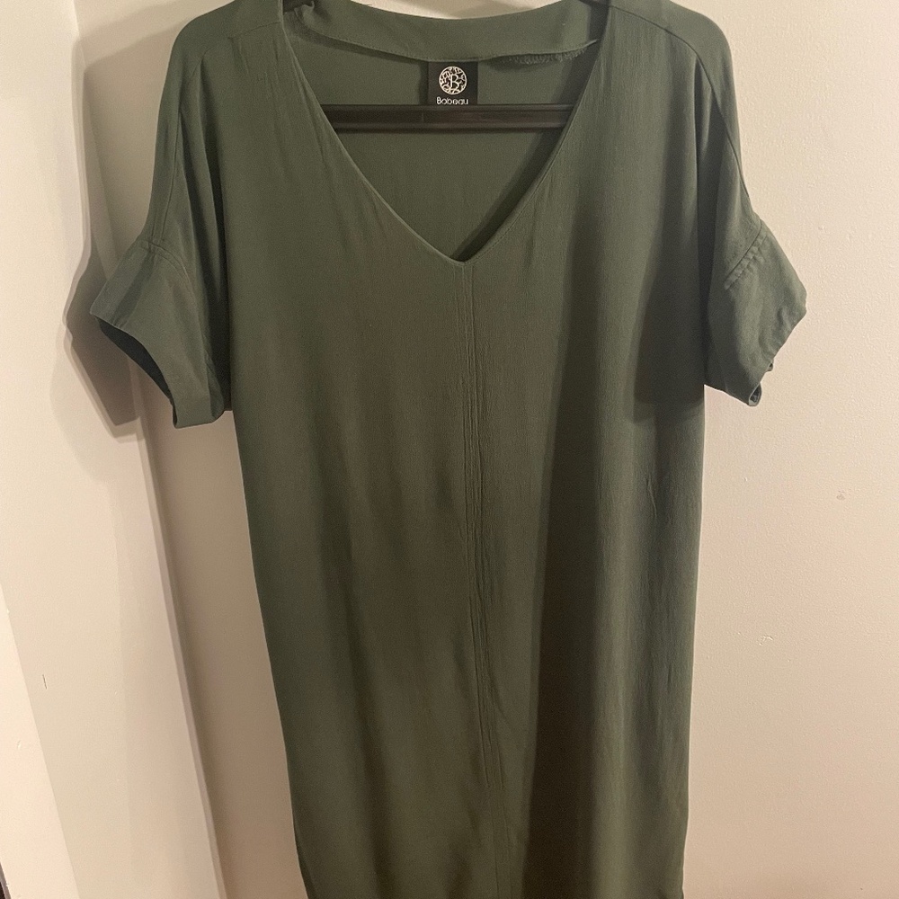 Bobeau Green T-shirt Dress Size Large